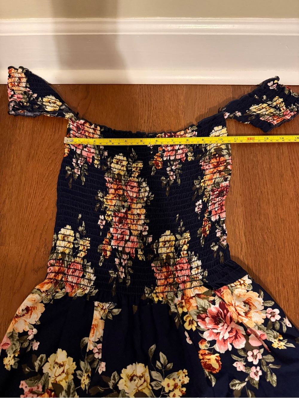 Altar'd State Floral Smocked Off-Shoulder Maxi Dress Size M - Picture 5 of 7